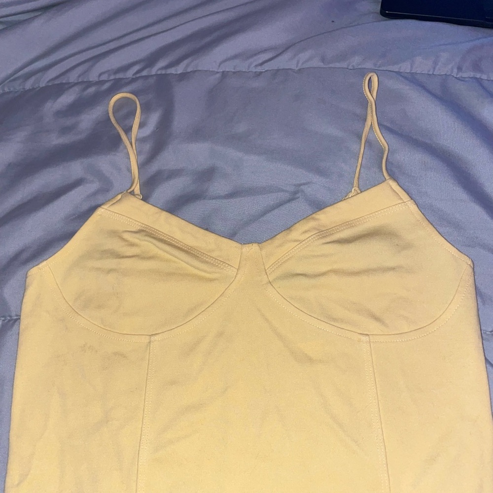 Yellow Spaghetti Strap Top